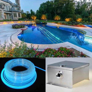 SANLI LED 80W LED Color Wheel Iluminação de fibra óptica subaquática para piscina